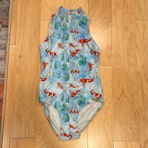 Mertailor Colorful Koi Fish Print Sleeveless Bodysuit swim